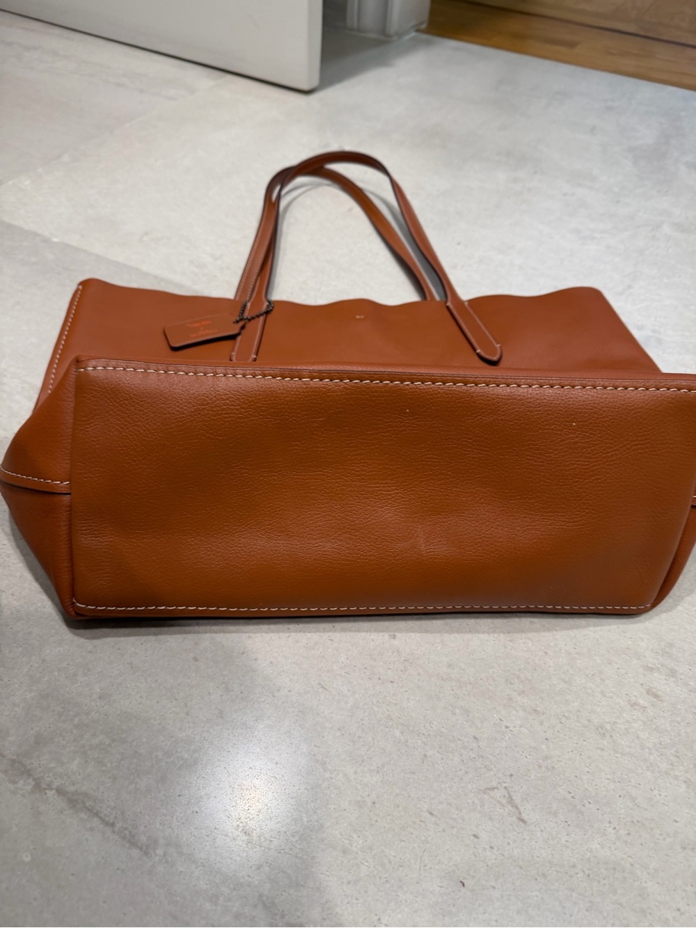 Coach Tan Leather Tote with Red Heart Motif - Picture 11 of 11